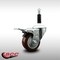 Service Caster 3'' SS Maroon Poly Swivel 7/8'' Expanding Stem Caster Total Lock Brake SCC-SSEXTTL20S314-PPUB-MRN-78 - alternate 4